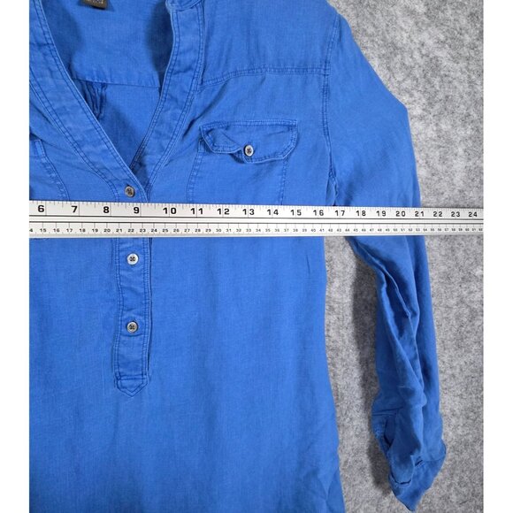 Tommy Bahama Women's Shirt Dress Long Sleeve Mini Length Denim Size XS Coastal - Picture 3 of 8